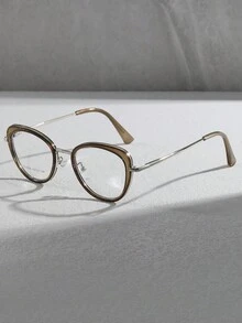 1 Miếng Xuyên biên giới Mắt mèo Khung trang trí Màu xanh lá Hình trái tim Kính Với Mùa Xuân Ngôi đền Đối với Của phụ nữ Đúng mốt Quang học Kính - Màu xanh Ô liu - Xem 2