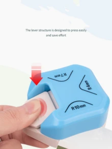 1只三合一角落修剪工具,用於紙張,照片和卡紙,具有圓角和直角邊緣 - 藍色 - 查看 4