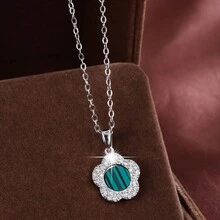 1pc Stylish And Unique Flower Pendant Necklace For Girls - Multicolor - View 5