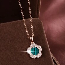 1pc Stylish And Unique Flower Pendant Necklace For Girls - Multicolor - View 7