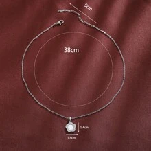 1pc Stylish And Unique Flower Pendant Necklace For Girls - Multicolor - View 4