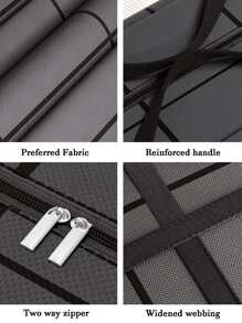 1PC Thickened Super Load-Bearing Composite Material Large Capacity Storage Bag, Quilt Storage Bag, Clothing Storage Bag, Toy Storage Bag, Two-Way Alloy Zipper, Widened And Enlarged Handle, For Storing Large Capacity Miscellaneous Items At Home, Carrying A Large Amount Of Travel Supplies During Travel, Cleaning And Storing In The Miscellaneous Room, And Storing Seasonal Quilts Decorations Decor Festival Decor Room Decor Home Decor Bed Room Decor Bedroom, Organizer, Home Storage