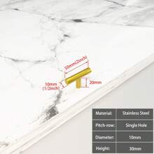 50-500mm金色不銹鋼廚房門櫥t型拉手扣把柜把手家具櫥櫃抽屜手柄 - Gold - 查看 7