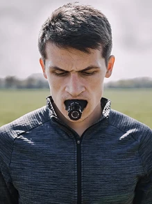 1入黑色矽膠可調節肺部運動訓練器,健身阻力訓練器材 - 黑色 - 查看 1