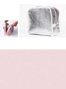 適用於上班族的可攜式午餐盒包，大容量保溫袋，學生帶飯袋學校組織袋教師收納袋教室袋教室組織袋 - 藏蓝色 - 查看 2