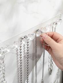 1 件鏡櫃項鍊收納架珠寶展示壁掛架適用於戒指、手鍊、壓克力掛鉤衣架架珠寶架 - 無色 - 查看 4