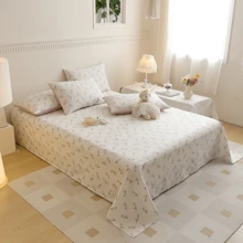 新鮮風格刷毛床上用品3件套,親膚柔軟,有助於提高睡眠質量 - 彩色 - 查看 2