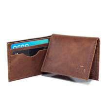 Carteira Masculina Porta CNH Slim Modelo L - Café - Visão 4