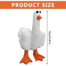 1 件中指鸭子装饰物，创意中指鸭子树脂雕像，鸭子雕塑，鸭子雕像，中指办公桌鸭子装饰，中指鸭子雕像家居装饰