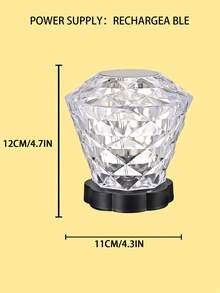 1入 Usb 充電三色觸控和七色搖控開花 Led 夜燈,適用於聖誕節、臥室、派對、露營、宿舍、學生、辦公桌 - 白色 - 查看 3