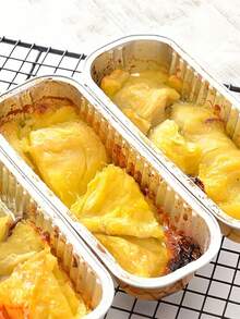 10pcs Aluminum Foil Rectangular Baking Cups Disposable Foil Food Containers, Ideal For Cooking, Heating And Storage.Great For Baking, Meal Preparation, Baking Tools, Kitchen Gadgets, Kitchen Accessories - Gold - View 7
