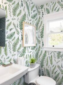 1pc Green Leafy Branch 3m Home Decor Removable Wall Sticker, Can Be Cut - Multicolor - View 3