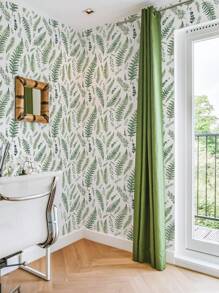 1pc Green Leafy Branch 3m Home Decor Removable Wall Sticker, Can Be Cut - Multicolor - View 5