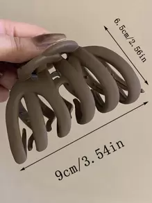 1-3pcs Women's Large Watermelon-Shaped Black/Khaki/Brown Solid Color Lightweight Plastic Hair Clip, Fashionable And Versatile, Elegant And Graceful Hair Accessory Suitable For Daily Wear, Outgoing, Hair Styling, Face Washing, Bathing, Makeup And Matching With Clothes Casual Hair Claws Claw Clips Hair Clips Hair Jaw Clip Hair Clamps Hair Clutch Hair Catcher Clip, School Stuff, College Fall Winter Hair Accessories For Women For Vacation Outfits Woman - Shape - View 12