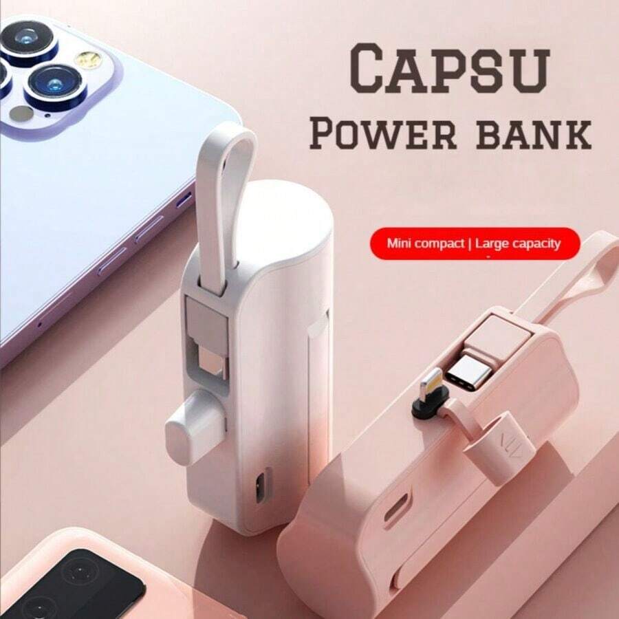 Mini carregador portatil power bank para celular IPNHONE Samsung Xiaomi - Multicolorido - Visão 1