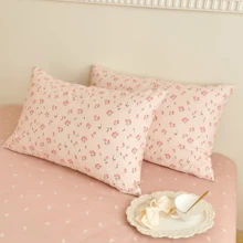 清新風格拉絨寢具套裝,親膚柔軟,3件套,幫助睡眠 - 彩色 - 查看 6