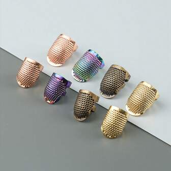 4pcs Sewing Thimble, Metal Copper Sewing Thimble Finger Protector, Accessories DIY Sewing Tool