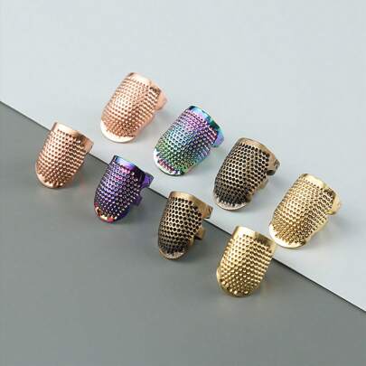 4pcs Sewing Thimble, Metal Copper Sewing Thimble Finger Protector, Accessories DIY Sewing Tool