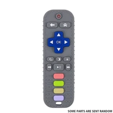 1 件儿童出牙玩具，遥控形状，适合男孩和女孩握持的婴儿出牙凝胶！生日礼物婴儿玩具 - 灰色 - 查看 2