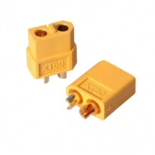 10對xt60 Xt-60插頭公母子彈連接器,附加熱縮管用於遙控鋰電池 - 橘色 - 查看 10