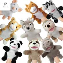 PAZA 3 Pcs Cartoon Animal Hand Dolls (Random Styles Send)