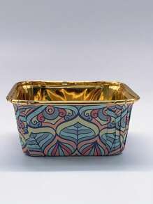 Cakegiugiu Set,50 Bohemian Style Cupcakes,50/100pcs Disposable Cupcake Cups,Square Paper Baking Cup,Heat Resistant Paper Cupcake Molds, Glossy Cupcake Liners,Muffin Cup, Cake Holder, Perfect For Parties,Weddings,Birthdays And The New Year! - 06 - View 3