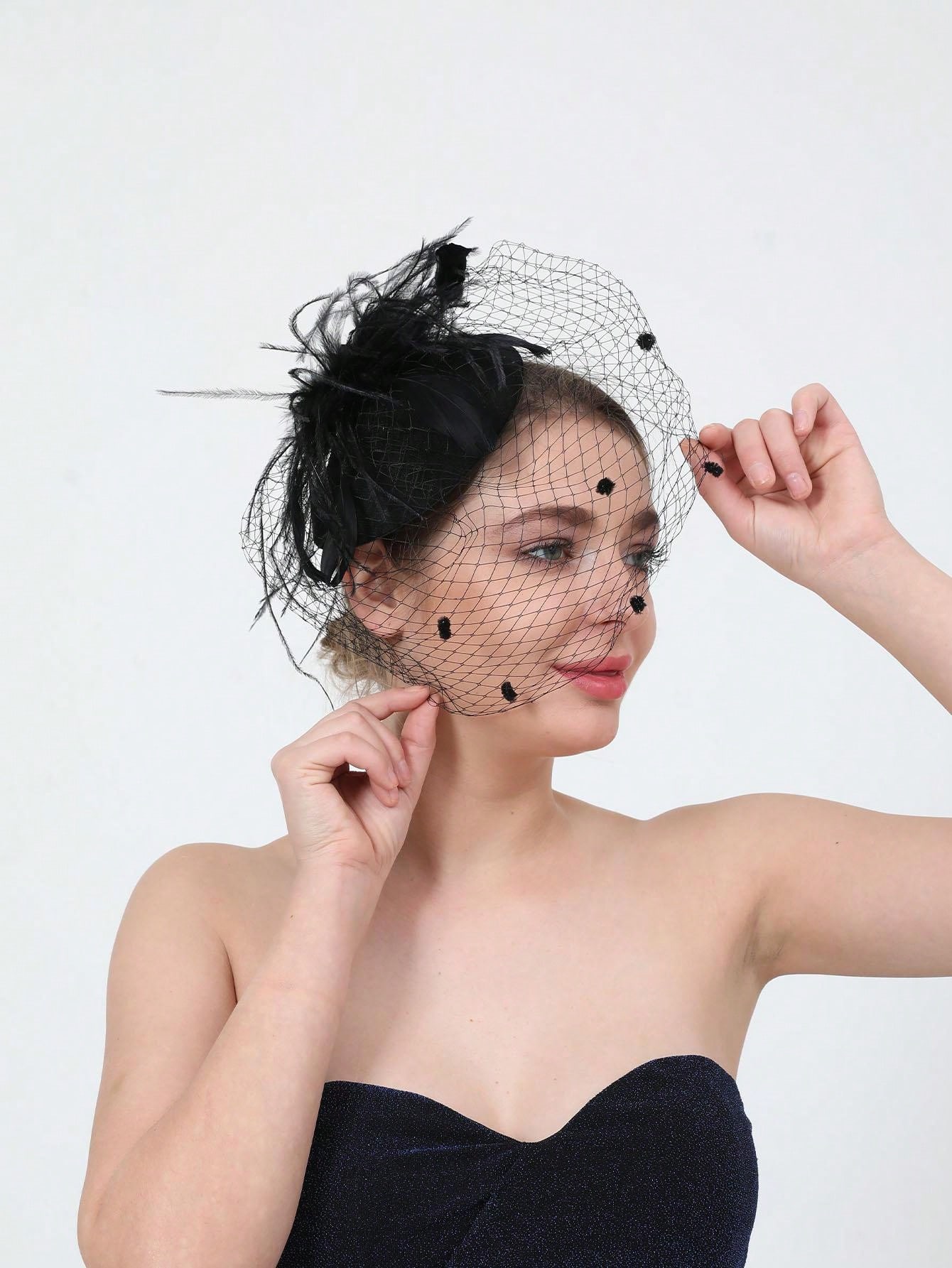 Fascinators Hats 20'S & 50'S Pillbox Hat Tea Party Headpiece With Veil