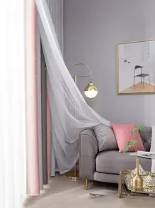 2pc Star Curtains,Bedroom Curtains With 2 Panels Colorful Double Layer Draperie Gradient Rainbow Blackout Curtains Bedroom Living Room Darkening Striped Double Layer Star Cut Home Decor Window Curtains With Gradient Eyelets, Anti-Cold, Blackout Star Curtains For Living Room, Decoration, Soundproofing, Thermal Insulation (100x130cm) - 灰色的 - 查看 6
