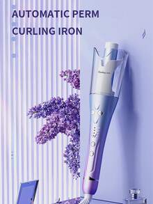 1 Set Automatic Hair Curling Iron, Long-Lasting Styling, Hair Care Without Damage, Slouchy Person Hair Styling Tools, Multi-Functional, Negative Ion Hair Wave Curler, For Long-Lasting Waves And Curls, Rose Red, Ideal For Home, Dormitory And Office, Easy-To-Use With Automatic Rotation Feature - Pink - View 6