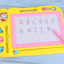 1個隨機顏色的厚磁性畫板兒童繪畫板寶寶寫作玩具塗鴉黑板手寫板 - 彩色 - 查看 5