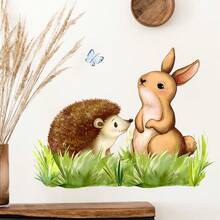 BRUP Cartoon Cute Hedgehog Rabbit Animal Wall Stickers Removable For Bedroom Living Room Nursery  Decoration Wall Decals - Multicolor - View 6