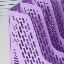 文件整理桌面文件分類器文件分類器信件盤紙張存儲支架,適用於辦公室/家庭/學校 - 淺藍色 - 查看 3