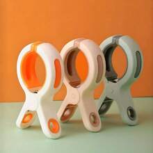 3pcs Beach Towel Clips For Beach Chair, Mixed Color Thickened Plastic Clamp For Picnic Blanket, Clothes Drying Racks - 3 Mixed Colors - View 1