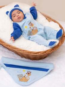 Baby Boys Jumpsuits - Màu xanh nhạt - Xem 1