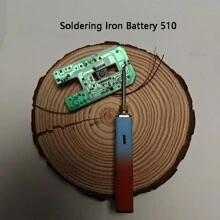 1入組,小巧的焊接筆頭,510線程電池650mah,帶有usb-c充電端口,可調電壓,兼容加熱尖端工具510焊接筆頭 - 紅色 - 查看 1