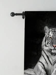 2pcs Tiger Printed Curtain,Refer To Bedroom Office Kitchen Living Room Study Home Decor - Multicolor - View 6