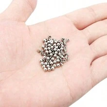 100 Piezas Bolas De Repuesto De 16g 3mm, Picos, Accesorios De Perforación De Barra De Labret De Barbell, Joyería De Acero Inoxidable Para El Cuerpo De Bricolaje De 16g - Plateado - Ver 2