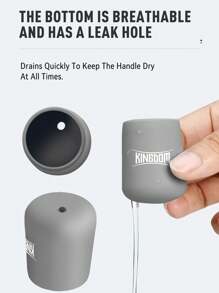 KINGDOM Fishing Gear Lure Accessories Silicone Fishing Rod Handle Cover, With Anti-Skid, Detachable, With Water Filtering Function - Black - View 6