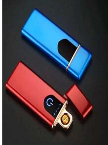 USB Lighter Rechargeable Fingerprint Sensor Model MEGAN SHOP - Red - View 1