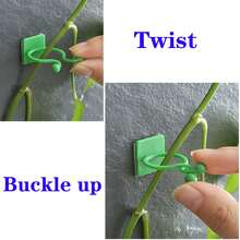 50 件 L 號藤蔓固定夾,隱形牆植物攀爬牆自黏掛鉤,植物支撐固定夾 - 綠色 - 查看 5