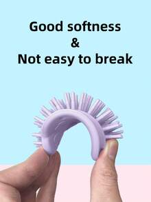 1個貓爪造型矽膠浴刷,方便手動沐浴擦身器 - 紫色 - 查看 2