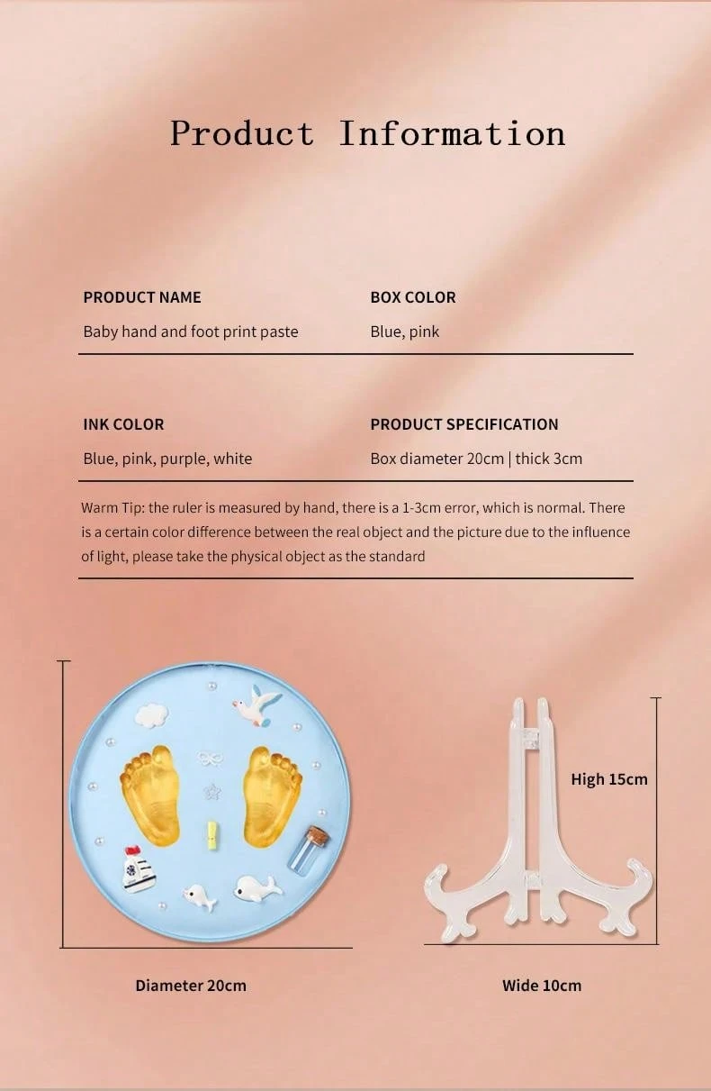 Newborn Baby Hand & Footprint Clay Kit, Baby Handprint & Footprint