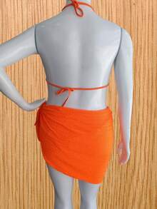 Women Bikini Sets - 橘色 - 查看 2