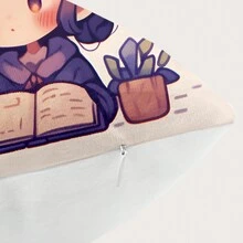 1pc Cartoon  Pattern 45*45cm/17.7*17.7inch Polyester Digital Printing Cushion Cover For Home Decoration, Living Room, Bedroom, Sofa, Hidden Zipper, Pillowcase Without Core - Multicolor - View 7