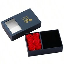 1入情人節/七夕玫瑰禮盒，窗口六花珠寶禮盒 - 彩色 - 查看 5