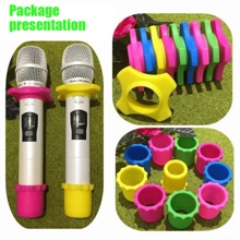 2 件/套硅胶麦克风保护套 防滚动 防摔 防滑圈 软橡胶防震圈 保护套 麦克风套 非一次性麦克风保护硅胶套 - 綠色 - 查看 6