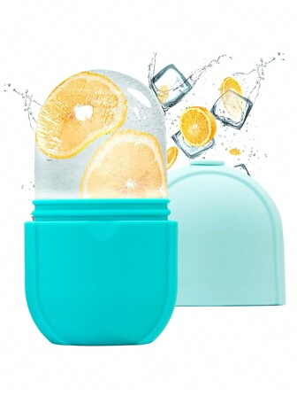 1入組臉部裝飾冰盤,顆粒狀冰塊盤,可製作多種顏色的臉部護理冰塊,用於臉部護理冰塊滾輪按摩器,可重複使用的按摩矽膠冰模,臉部滾輪冰棒臉部模具冰塊支架,適用於皮膚護理,製冰工具