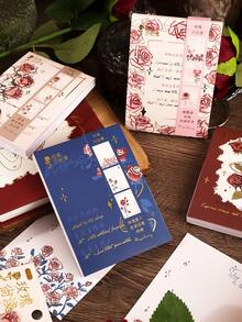 240張多色玫瑰圖案剪貼簿紙,4款玫瑰花日記本,適用於剪貼簿diy,日誌裝飾,學生禮物 - 彩色 - 查看 5