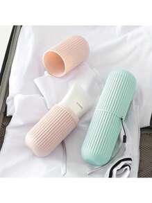 1pc Creative Travel Toothbrush Cup Set Portable Toothbrush Holder With Lid - Multicolor - View 3