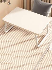 1pc Foldable Laptop Desk, Bedroom Bay Window Bedside Table For Students Dormitory Study Writing Desk - White - View 3